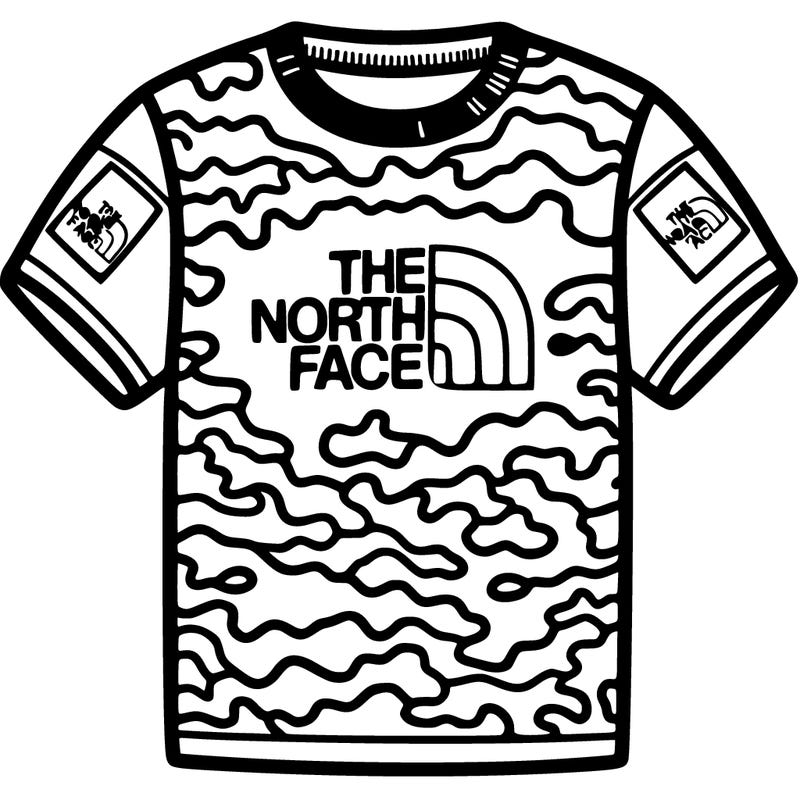 north face camo t-shirt