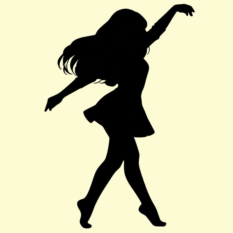 realistic girl danceing