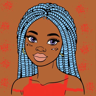 african woman with fulani braids