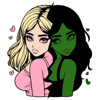 realistic girl split