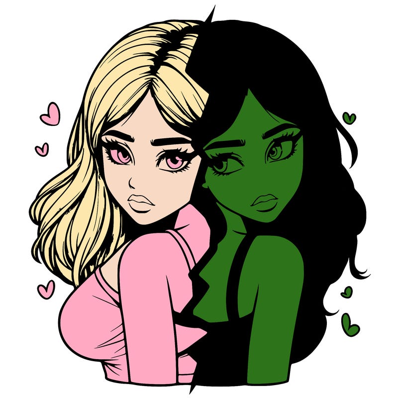 realistic girl split