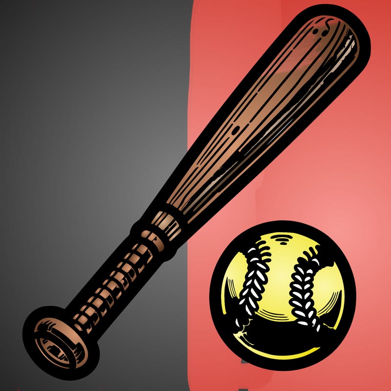 miken softball bat with ball