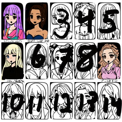 girls that look diffrent anime