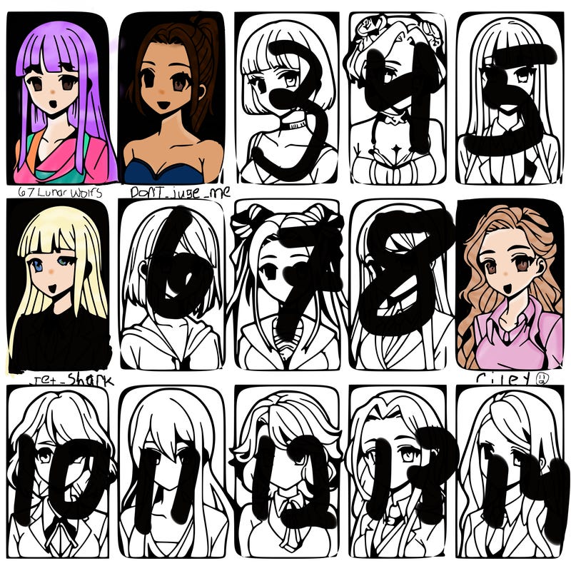 girls that look diffrent anime