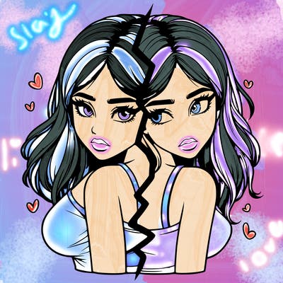 realistic girl split