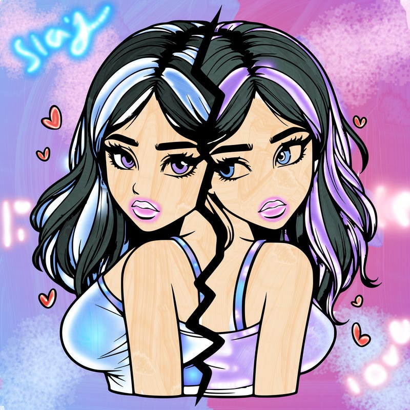 realistic girl split