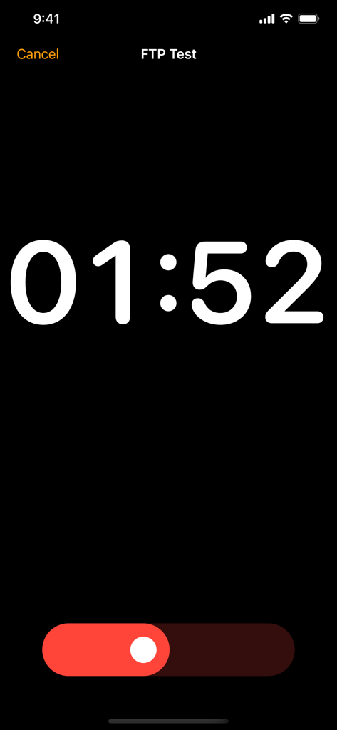 FTP Zones - Temporizador digital audaz para una prueba FTP de ciclismo.