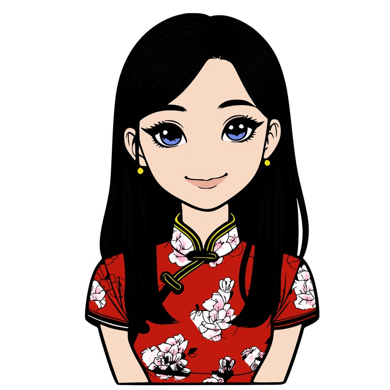realistic asian girl wearing qipao
