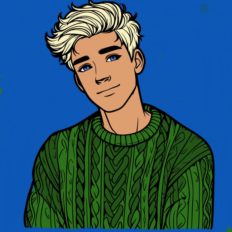 realistic guy with a beautiful jumper