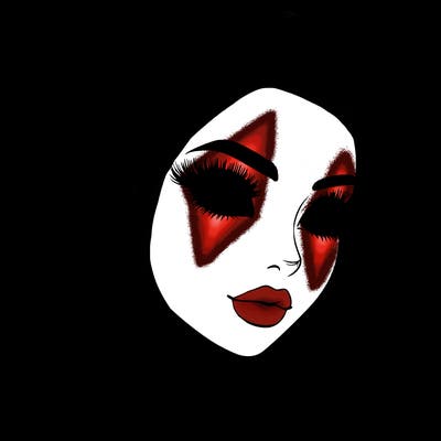 realistic girl with lashes