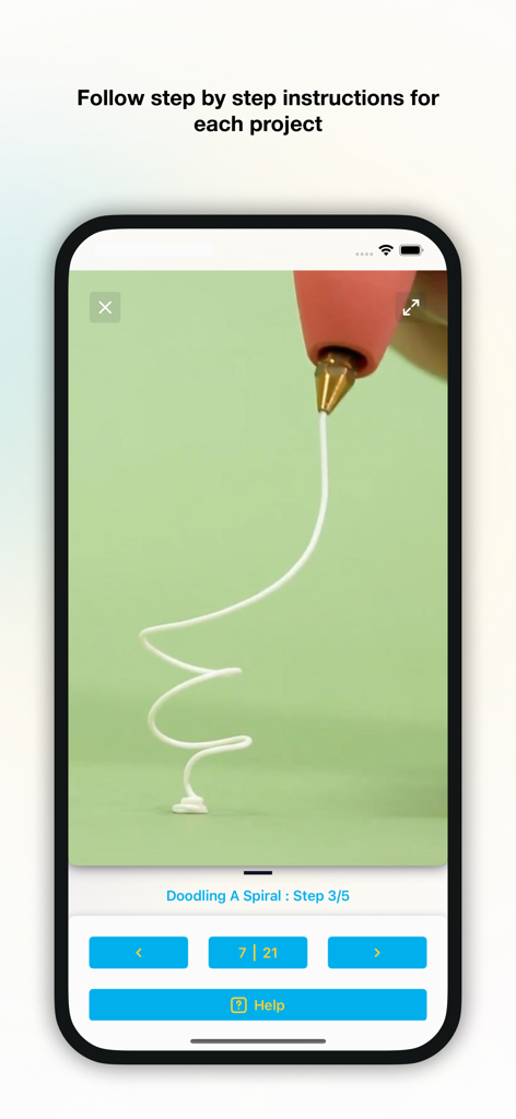 3Doodler - Step by step instructions for a 3D pen project in the 3Doodler app