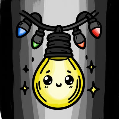 small bulb of a garland