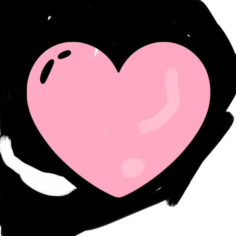 a blank heart