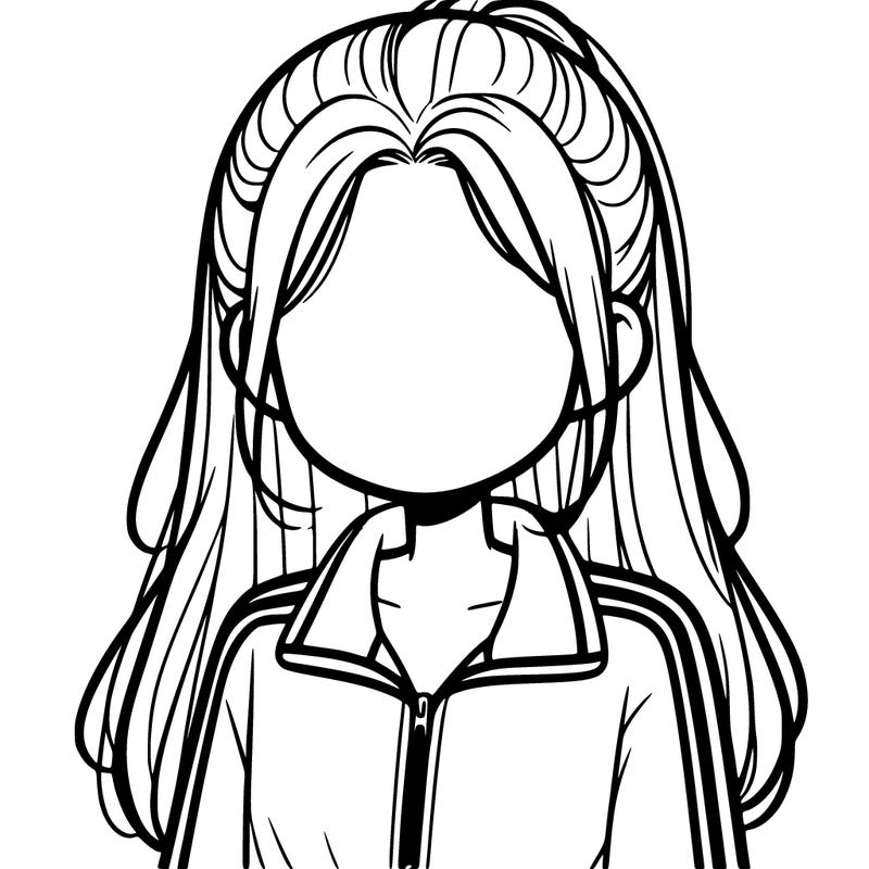 faceless girl in a tracksuit