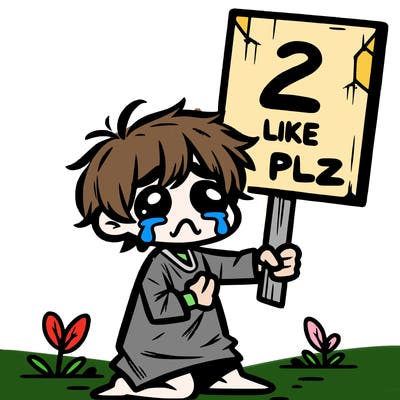 small poor toddler crying with sign that says 2 like plz