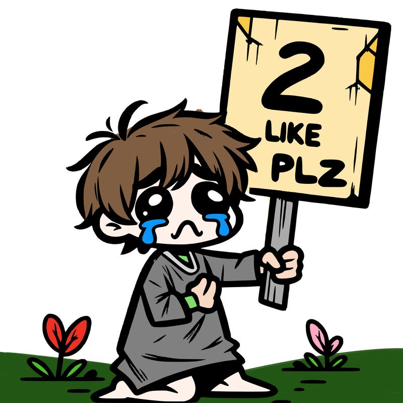 small poor toddler crying with sign that says 2 like plz