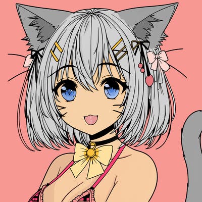 anime catgirl realistic