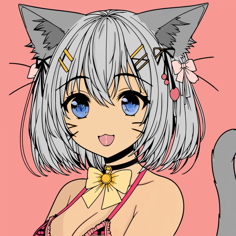 anime catgirl realistic