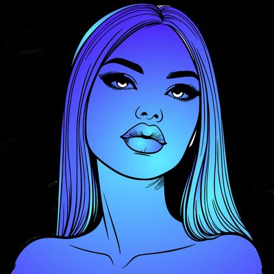 realistic woman with full lips