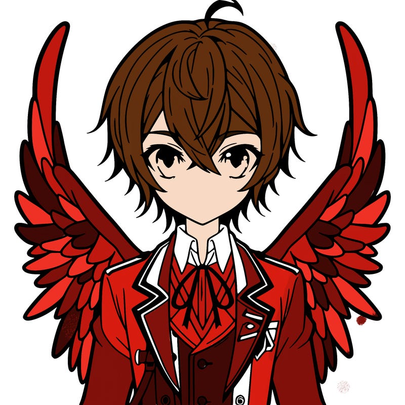 anime boy with wings