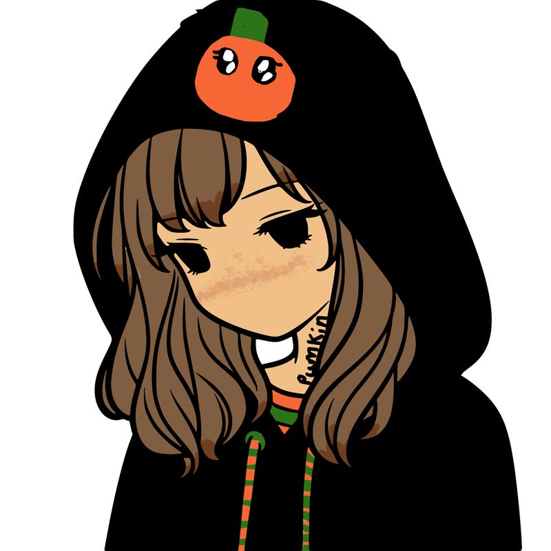 girl with a hoodie with hood over her head