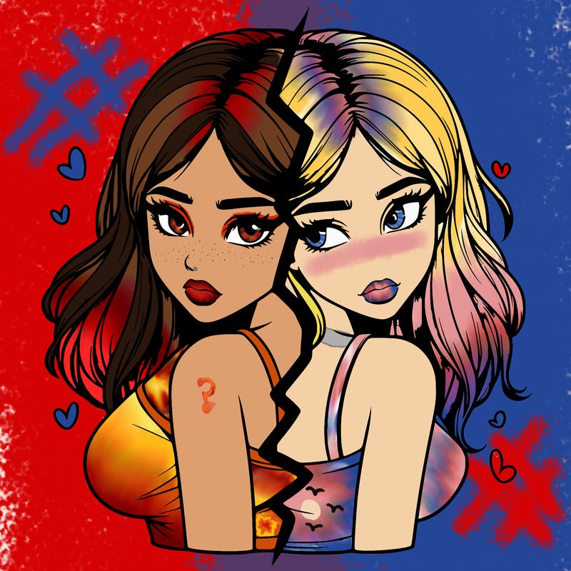 realistic girl split