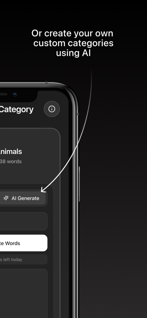 imposter.ai - カスタムゲームカテゴリをAIで作成する方法を示すインターフェース