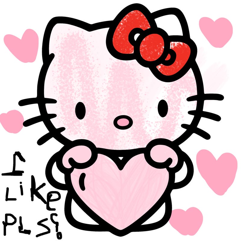 hello kitty with a big heart