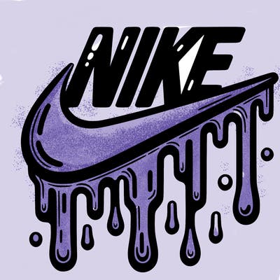 dripping nike logo
