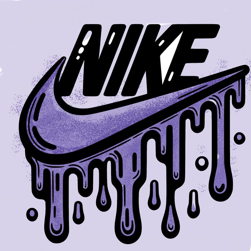 dripping nike logo