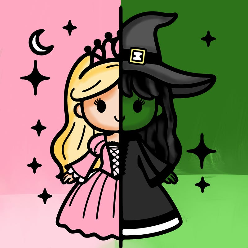 split princess and witch