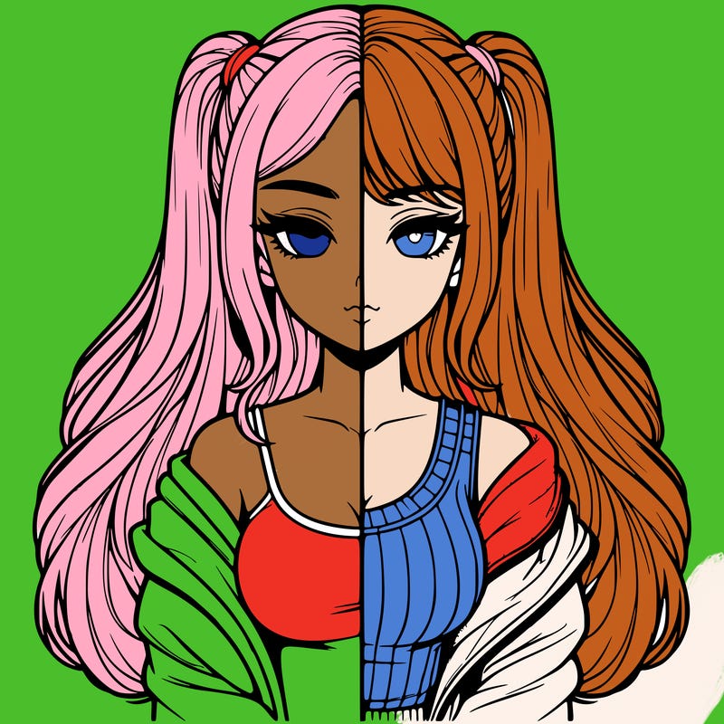 realistic girl split