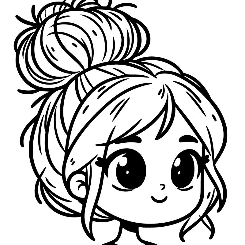 girl with messy bun