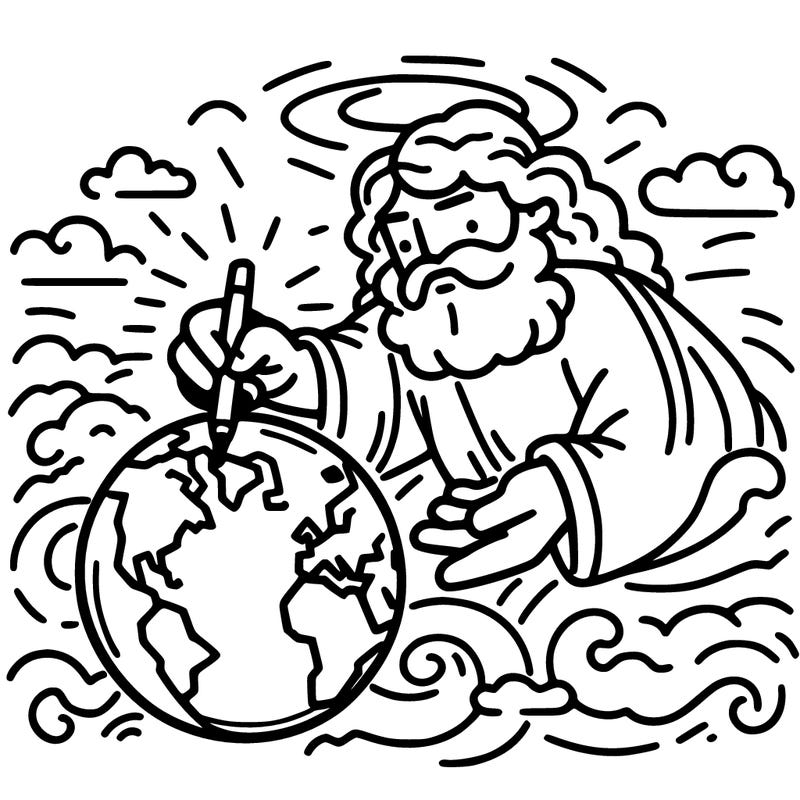 god creating earth