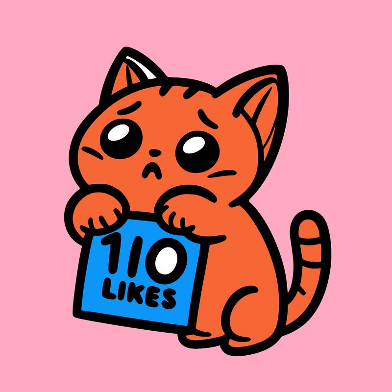 a cat begging for 10 likes