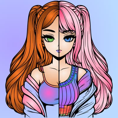 realistic girl split