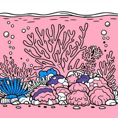 coral-reef out line