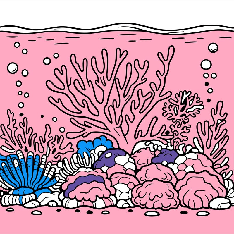 coral-reef out line