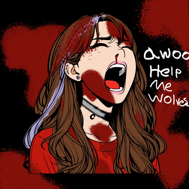 screaming realistic, girl