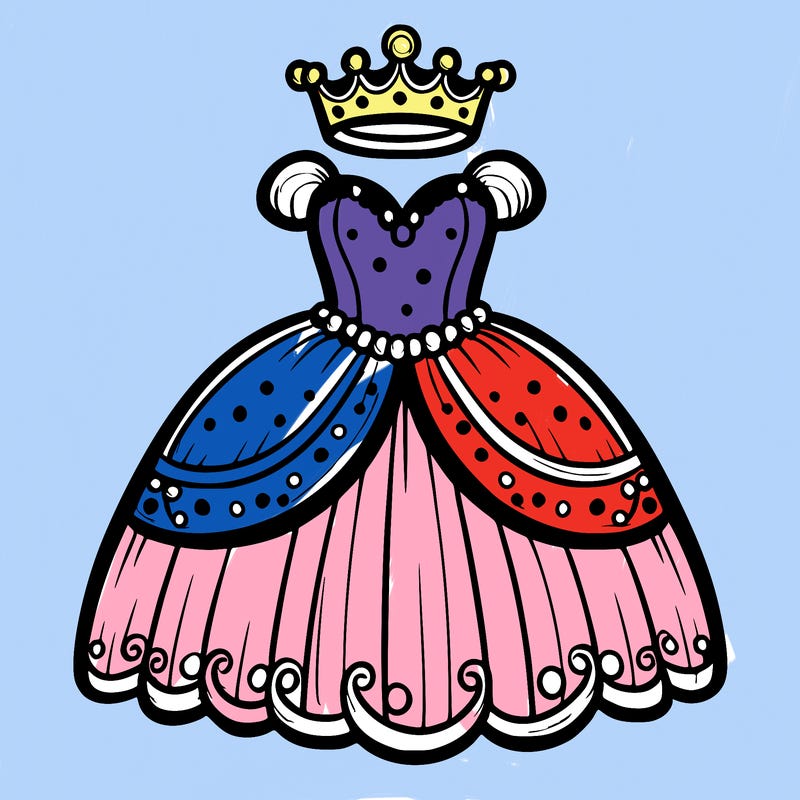 gown with tiara