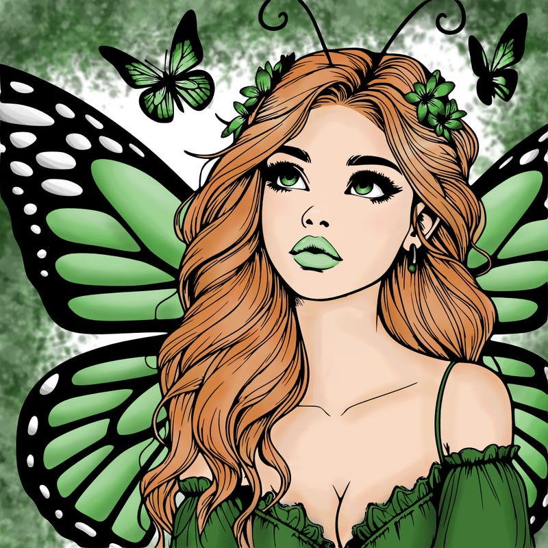 butterfly fairy realistic girl