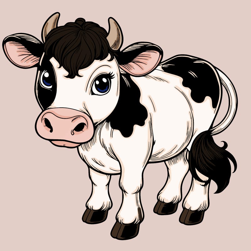 realistic cow