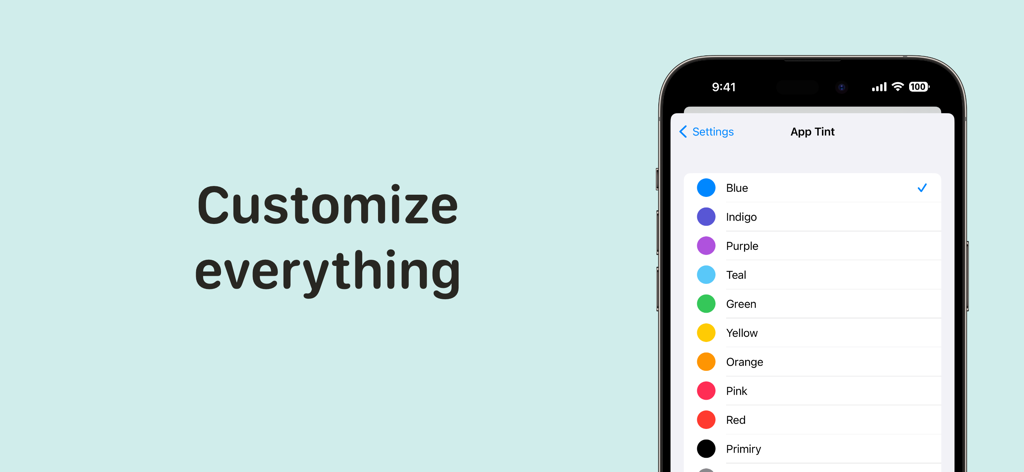 Random Number Generator. RNG - Un écran de smartphone montrant les paramètres de teinte de l'application dans le Générateur de Nombres Aléatoires avec diverses options de couleurs.