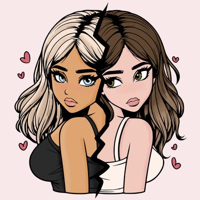 realistic girl split