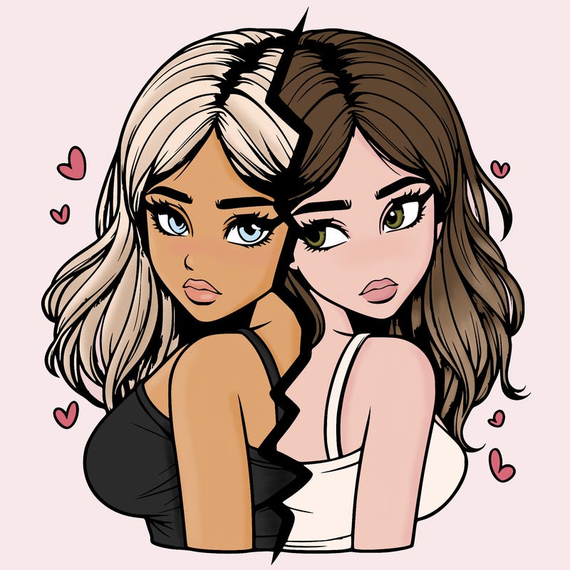 realistic girl split