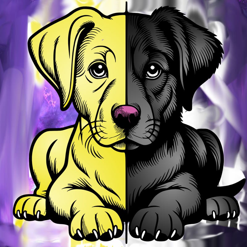 realistic dog split picture