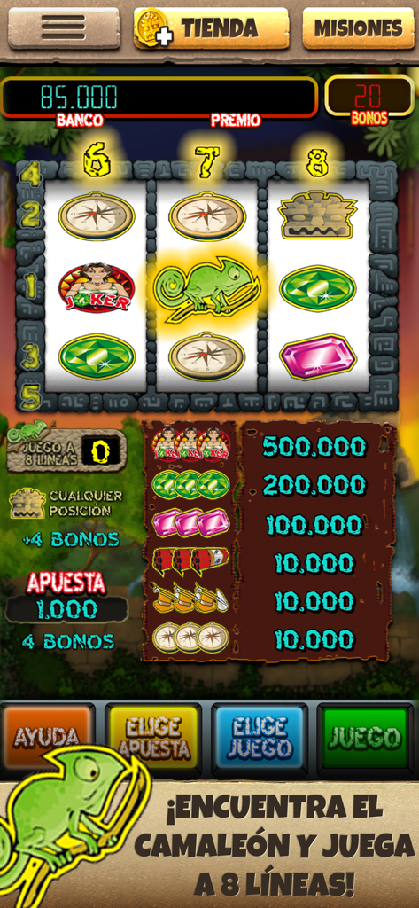 El Tesoro de Java-Tragaperras - Gameplay de la machine à sous El Tesoro de Java de style bar espagnol avec un thème d'aventure