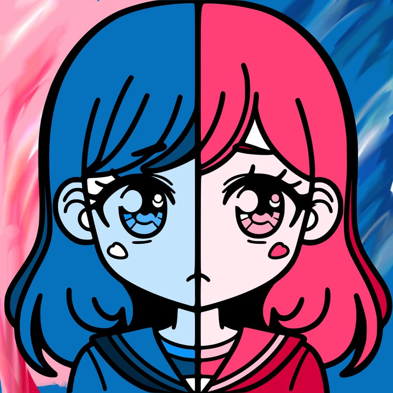 a split of a girl