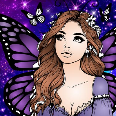 butterfly fairy realistic girl