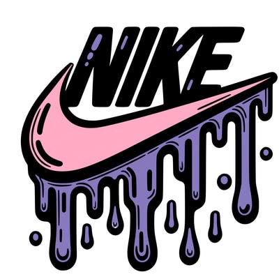 dripping nike logo